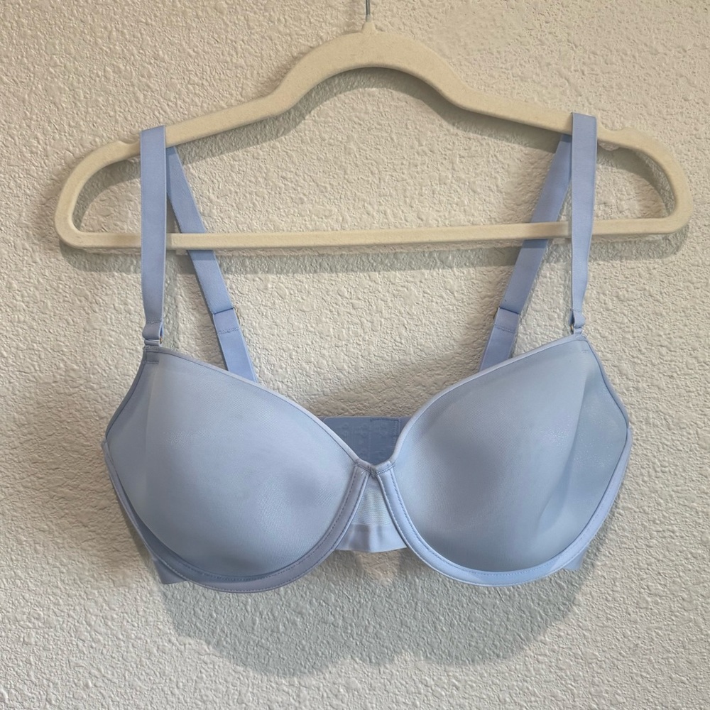 CUUP The Demi Light Blue Women's Bra Size 34F Underwire Boho Seamless Casual